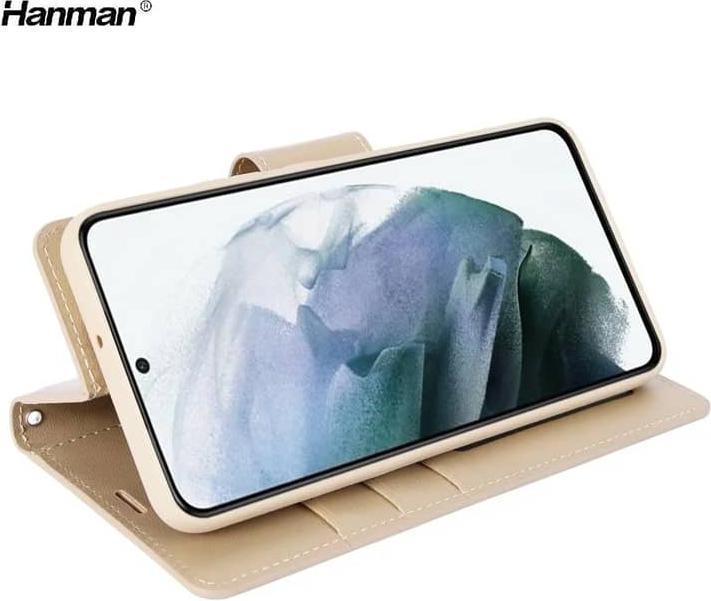 Produktbild Hanman Samsung Galaxy S21 Plus - Mill Flip Case mit 3 Kartenfächern, gold (Samsung Galaxy S21+)