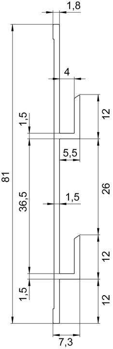 Actual product image Bohle Concealed mirror rails (1 pcs.)