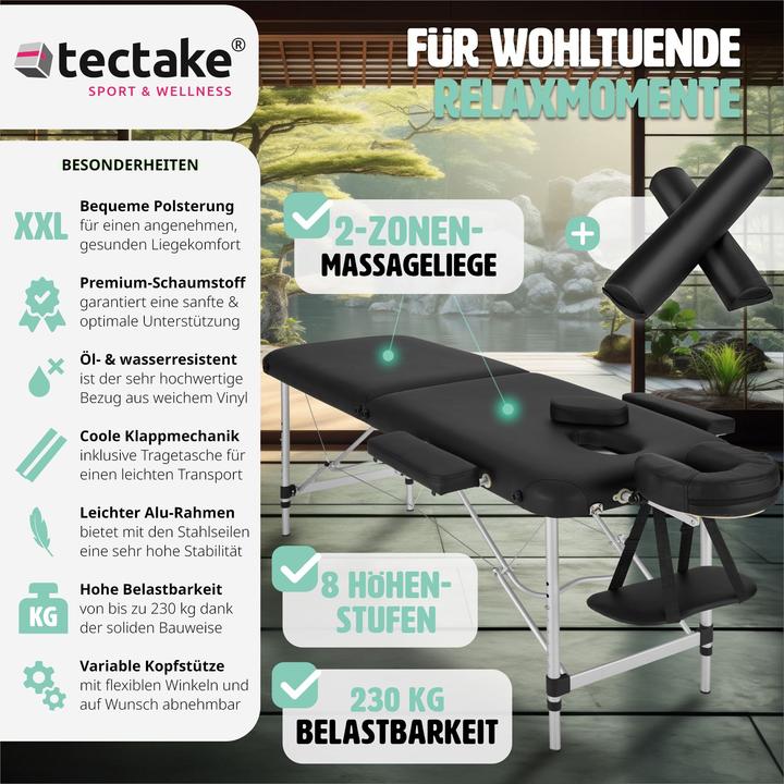 Produktbild tectake 2 Zonen Massageliege