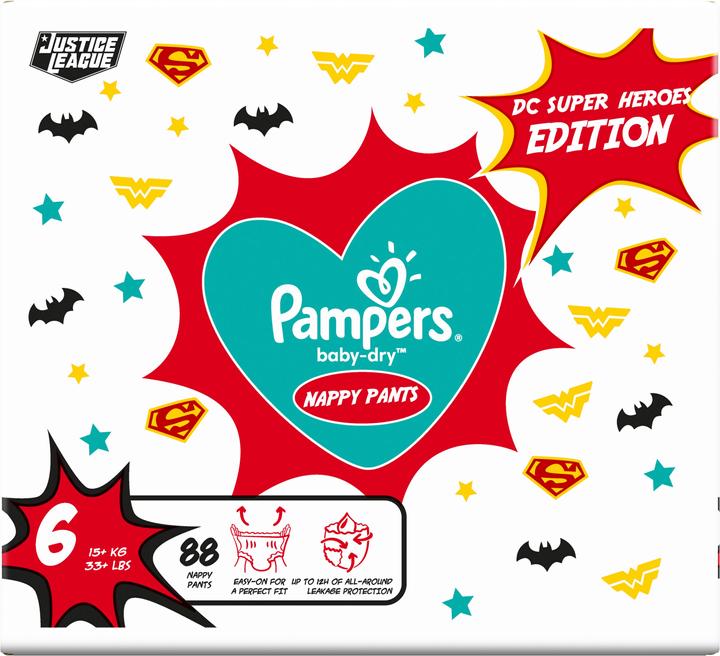 Produktbild Pampers Baby-Dry Superhelden Pants (Gr. 6, Monatsbox, 88 Stück)
