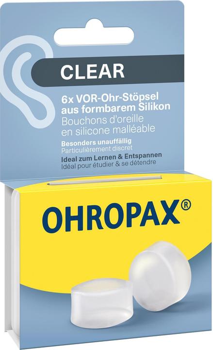 Actual product image Ohropax Silicon Clear (6 x)