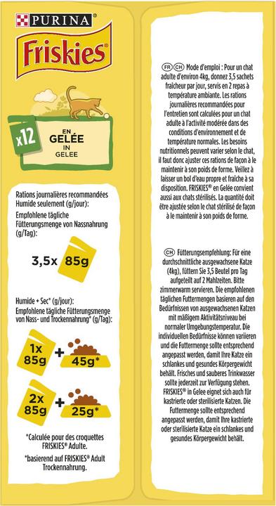 Produktbild Friskies In Gelee (Adult, 12 Stk., 1020 g)