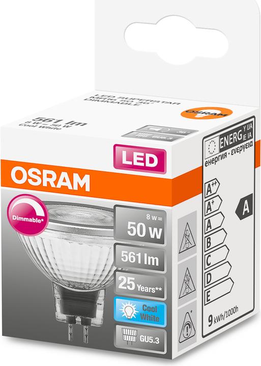 Actual product image Osram Superstar Mr16 (GU5.3, 50 W, 561 lm, 1 x, G)