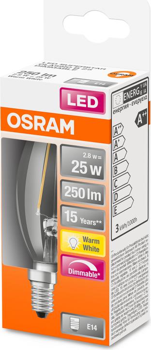 Immagine prodotto Osram Superstar Classic B (E14, 25 W, 250 lm, 1 x, F)