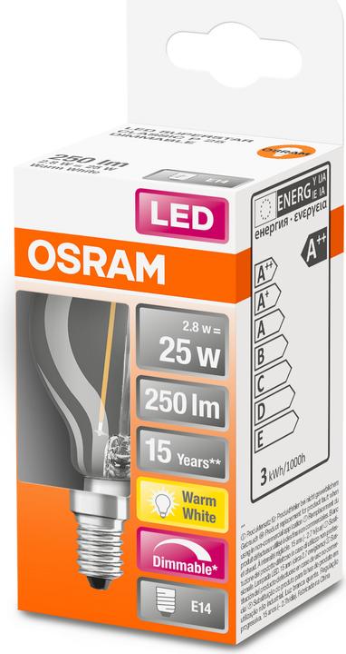 Actual product image Osram Superstar Classic P (E14, 25 W, 250 lm, 1 x, F)