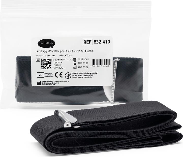 Produktbild IVF Hartmann Armtraggurt für Erwachsene 185cmx35mm schwarz Schaffhauser