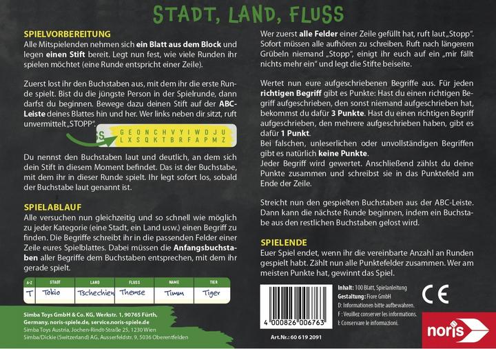 Valori nutrizionali e ingredienti Noris Città, campagna, fiume - blocco di gioco (Tedesco)