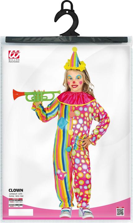 Produktbild Widmann Kinder Clown Kostüm mit Overall mit Kragen, Minihut (104)