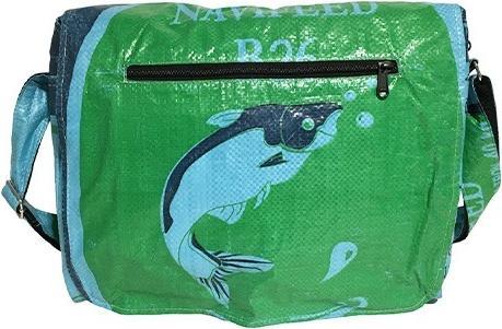Immagine prodotto Bekos Upcycling - Piccola borsa a tracolla realizzata con sacchi di cemento riciclati White Tiger
