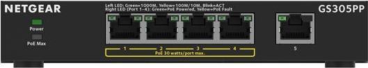Actual product image Netgear GS305PP (5 Ports)