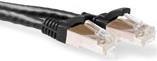 Actual product image Black 25 meter SFTP CAT6A patch cable snagless with RJ45 connectors. Cat6a s/ftp snagless bk 25.00m (S/FTP, CAT6a, 25 m)