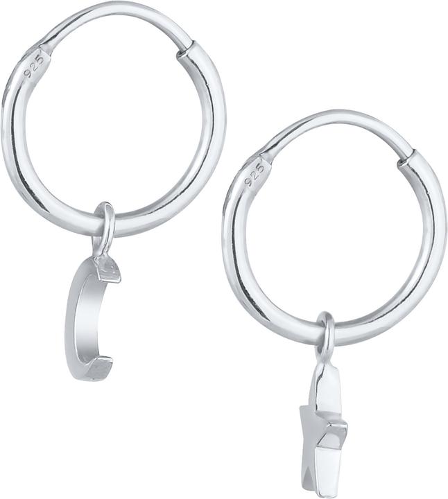 Actual product image Elli Creolen Anhänger Stern Halbmond (925 Silver)