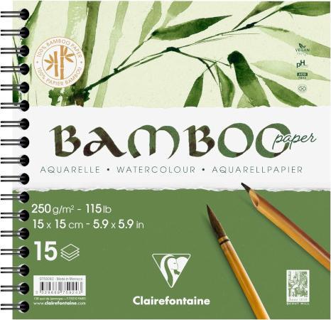 Produktbild Clairefontaine Bambus Spiralblock (250 g/m², 15 x)