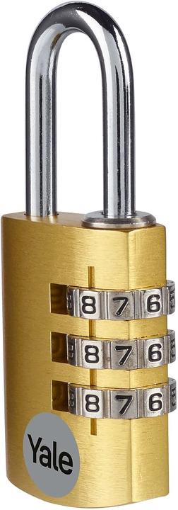 Actual product image Yale YE3CB/20/121/1/GO Padlock 20 mm Gold Combination lock