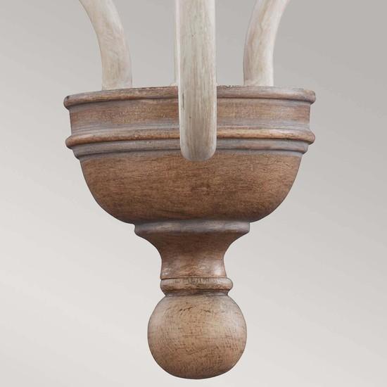 Actual product image Elstead Lighting Hartsville chandelier E14 triple chalk washed, beachwood (41.90 cm)