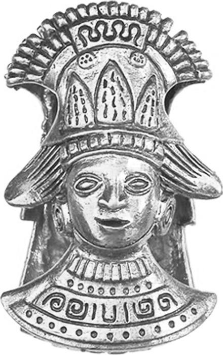 Produktbild Star Piercing Ohrgewicht Schlüsselloch silber Maya Figur (Messing)