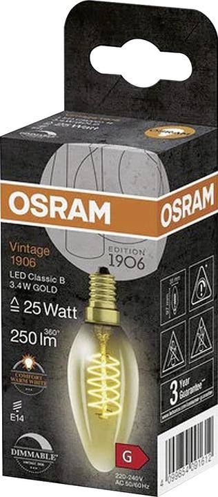 Produktbild Osram Vintage (E14, 3.40 W, 250 lm, 1 x, G)
