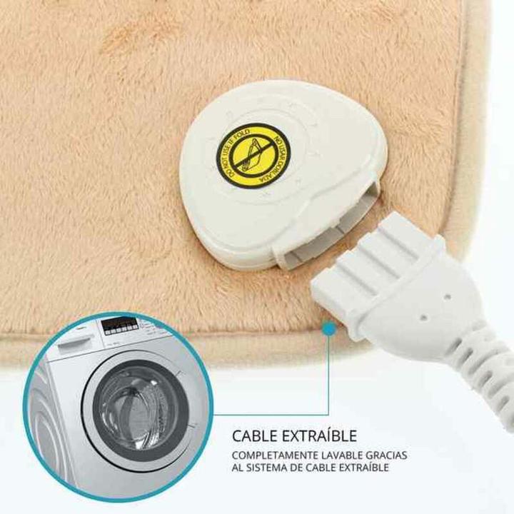Actual product image TM Electron Electric Pad for Neck and Shoulders Beige (62 x 41 cm)