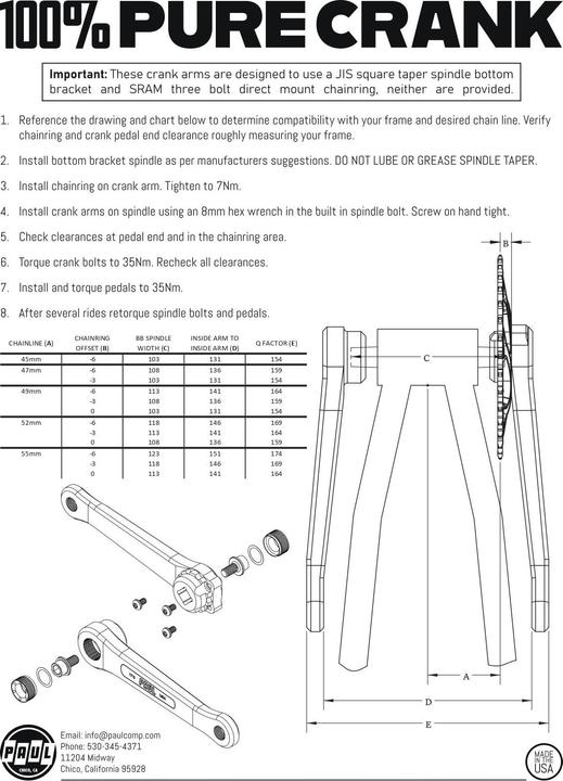 Produktbild Paul Component Engineering Paul Component 100 Percent Pure Paul Kurbel, 160mm, black (160 mm)