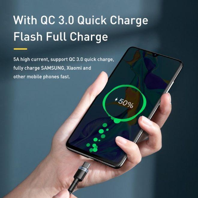 Actual product image Baseus Cafule Fast Charge Series (2 m, USB 2.0)