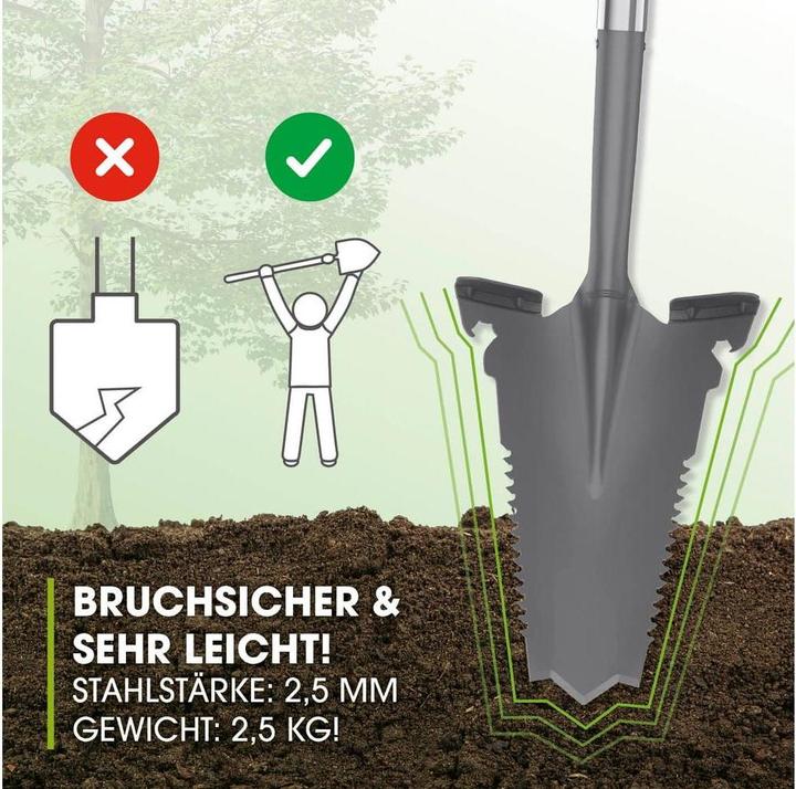 Produktbild SOG EASYmaxx Spaten- & Wurzelsäge - 114 cm, Grau/Rot
