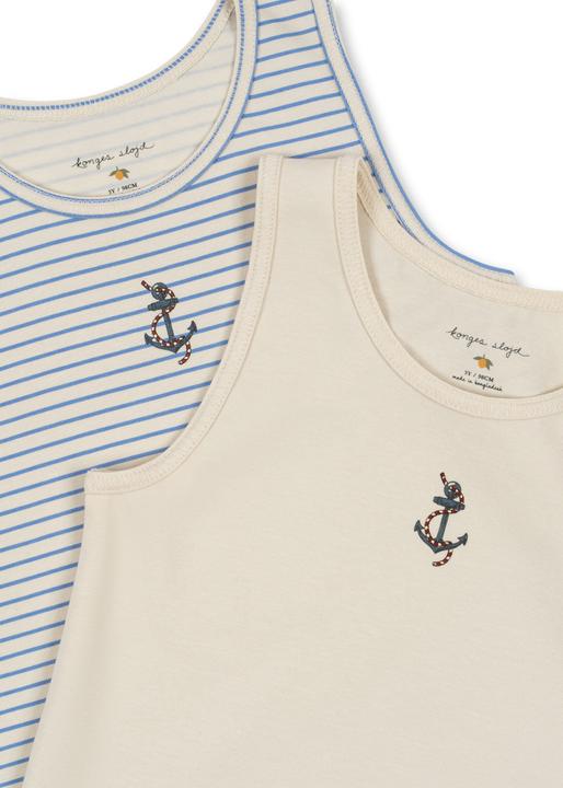 Actual product image Konges Slojd 2Pack Basic Tanktop Stripe Provence (122, 128)