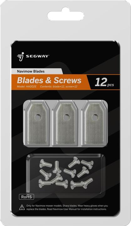 Segway-Navimow Set of 12 knives (Mowing robot, Lawn mower blades + replacement blades garden machinery)