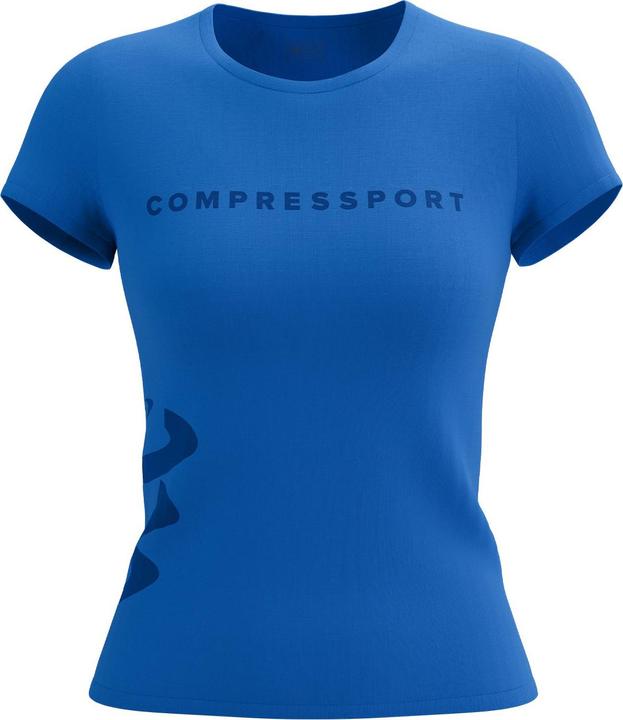 Actual product image Compressport Logo SS Tshirt W Pacific coast, Estate blue (L)