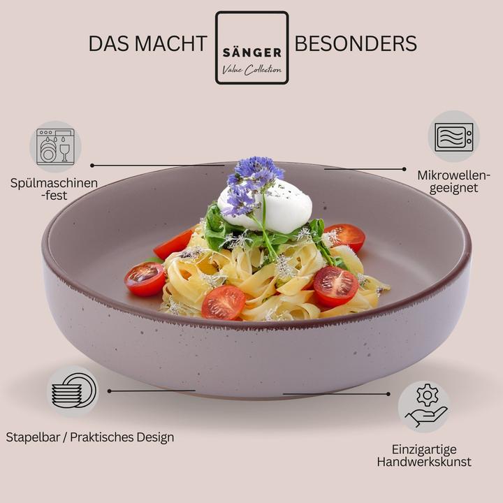 Produktbild Sänger Pastaschalen Set Bombay Basalt (4 x, 20.50 cm)