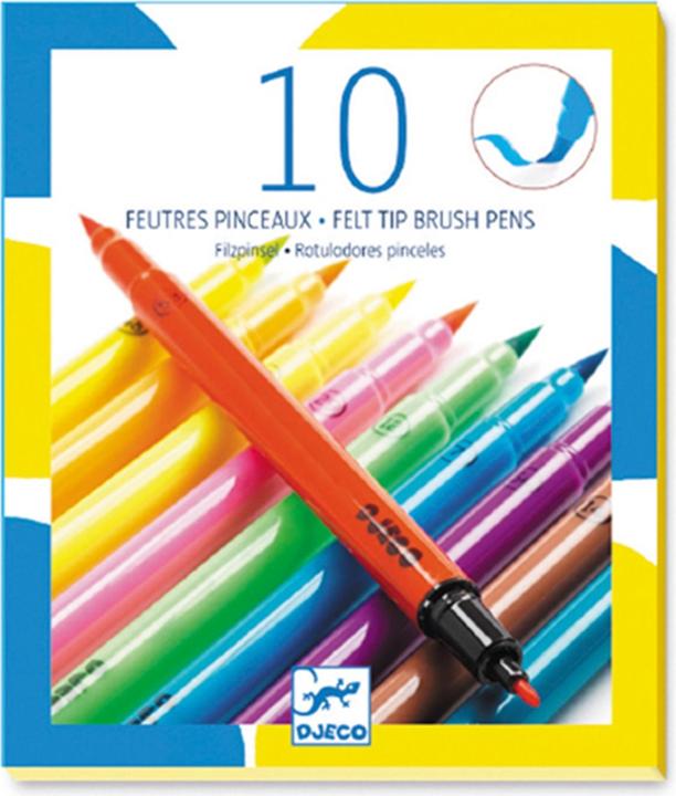 Image du produit Djeco feutres pinceaux pop (Multicolore, 10 x)
