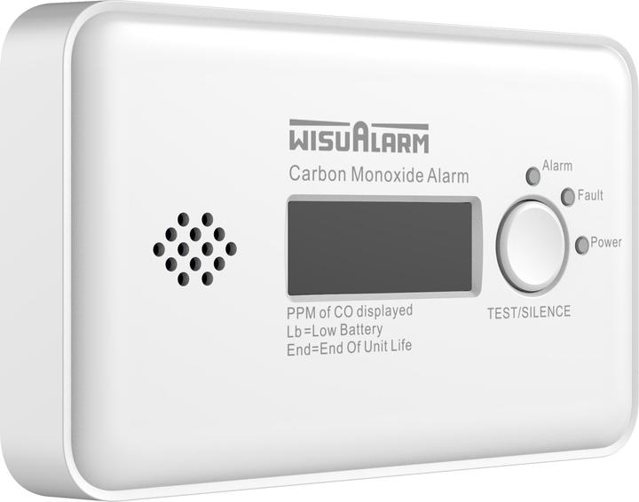 Produktbild Wisualarm HY-GC20B Kohlenmonoxid-Melder inkl. 10 Jahres-Batterie batteriebetrie