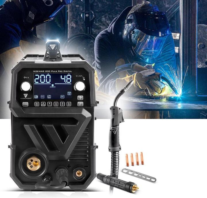 Produktbild Stahlwerk Schutzgas-Schweissgerät MIG MAG 200 Spot Puls Pro Digital IGBT 200 A