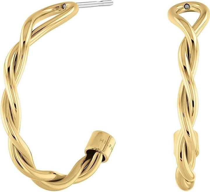 Produktbild Tommy Hilfiger KroucenÃ© pozlacenÃ© nÃ¡uÅ¡nice kruhy Twist 2780687 (Edelstahl)