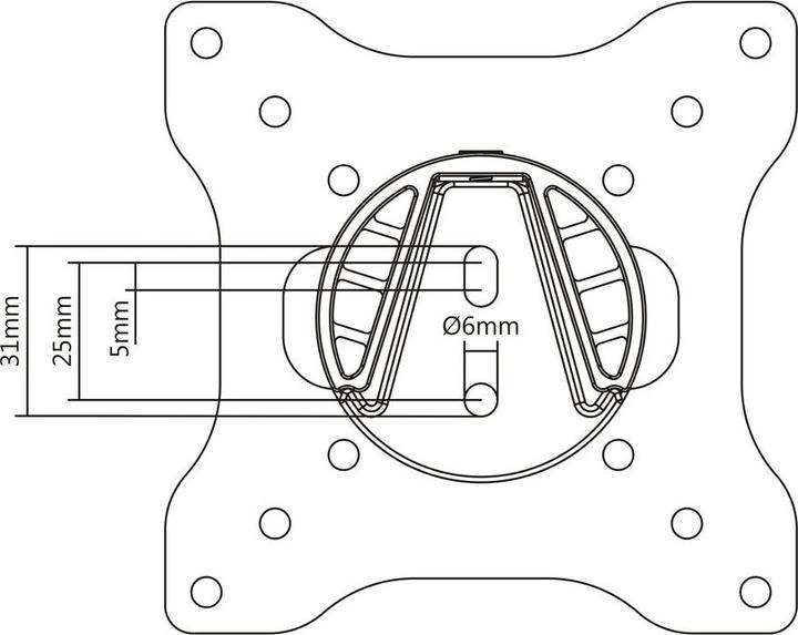 Productafbeelding Multibrackets Muurbeugel tot 32", metaal, zwart, max 15 kg (Muur, 32", 15 kg)