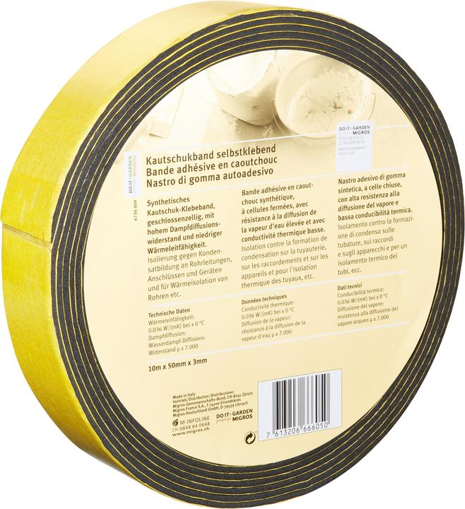 Image du produit D+G Bande caoutchouc 10m x 50mm x 3mm (50 mm)