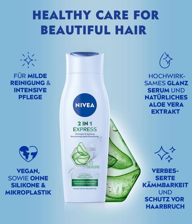 Actual product image NIVEA 2in1 Express pH-Balance (250 ml, Liquid shampoo)