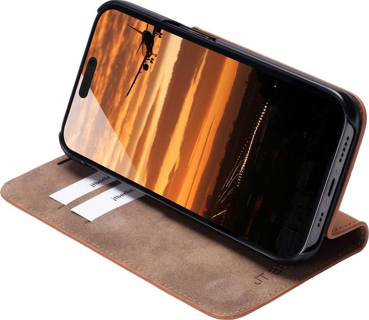 Produktbild JT Berlin Echtleder BookCase Tegel (Apple iPhone 16 Pro Max)
