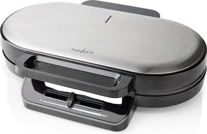 Actual product image Nedis Waffle iron 2 x 5 Heart shaped waffles 12 cm 1200 W plastic/metal (EU plug)
