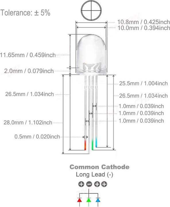 Produktbild Purecrea LED RGB 10mm clear