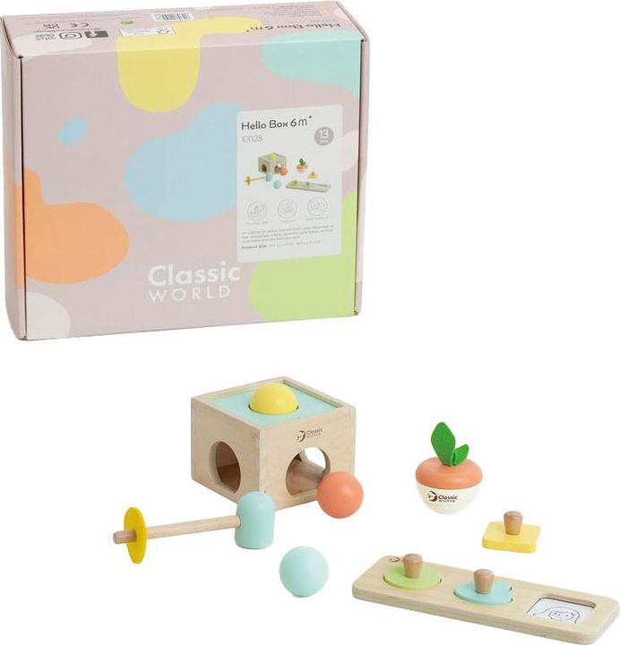 Image du produit Classic World Coffre à jouets Baby Hello 6-12 mois (Hout)