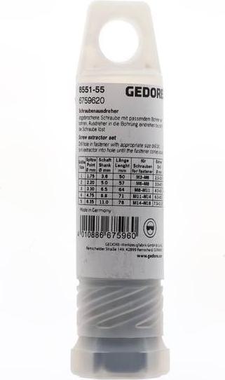 Produktbild Gedore 8551-55 Schraubenausdreher-Satz 5-teilig M3-M18