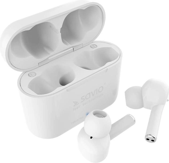 Actual product image Savio TWS-07 PRO Bluetooth Earphones Headphones White (4 h, Wireless)