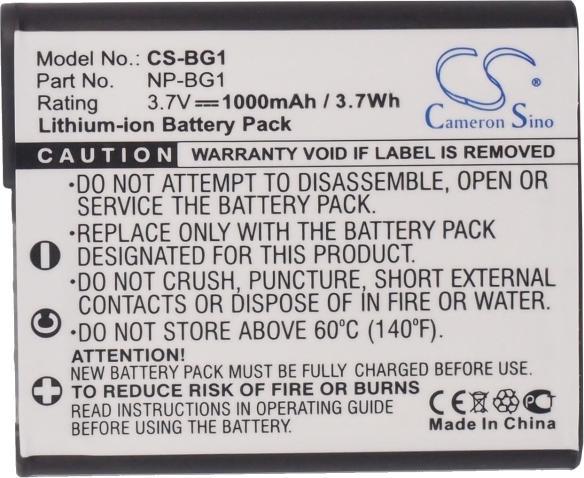 Actual product image CS Cameron Sino Battery for Sony NP-BG1 & NP-FG1