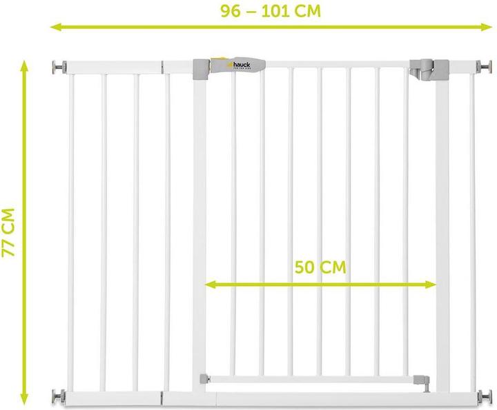 Image du produit Hauck Barrière de sécurité 96-101cm, blanche (96 cm)