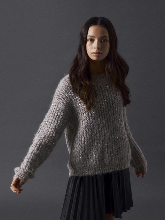 Actual product image Lmtd Sequin knitted jumper (158)