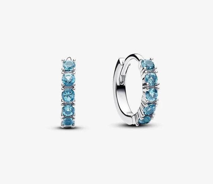 Produktbild Pandora Blauer Huggie-Ohrring (Sterlingsilber)