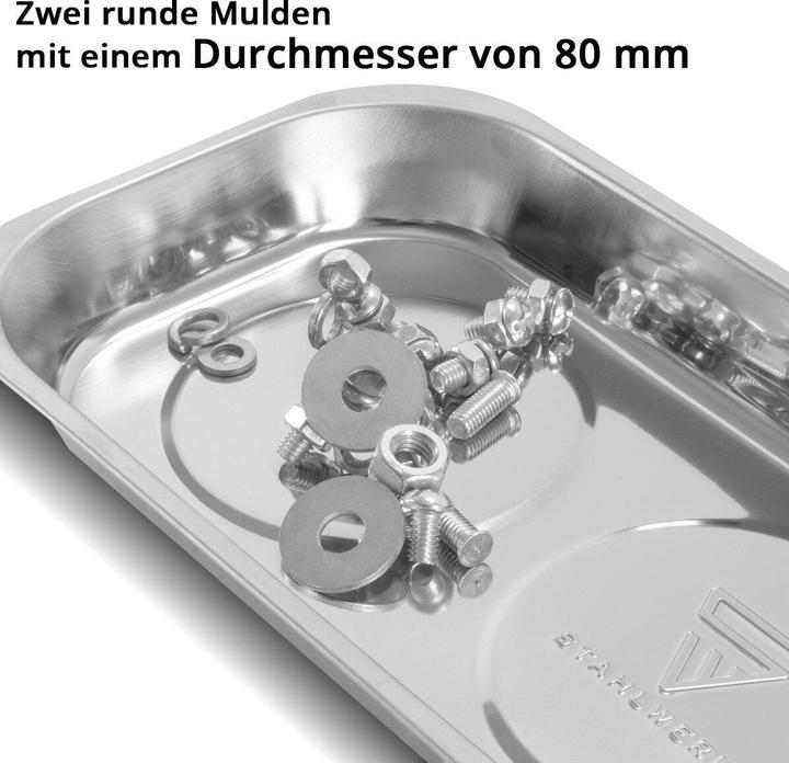 Immagine prodotto Stahlwerk Vassoio magnetico MS-28 ST set di 3 dischi magnetici adesivi 237 x 136 x 28 mm (3 x)