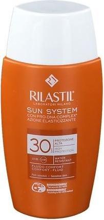 Actual product image Rilastil Sun System Water Touch Fluid Comfort Moisturising and Antioxidant Matte Effect SPF 30 for Sensitive (SPF 30, 50 ml)