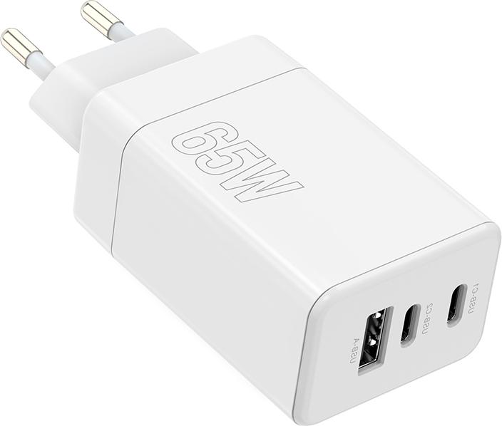 Produktbild Maxlife MXTC-08-65ACC PD QC Ladegerät 2x USB-C 1x USB 65W weiss (65 W)