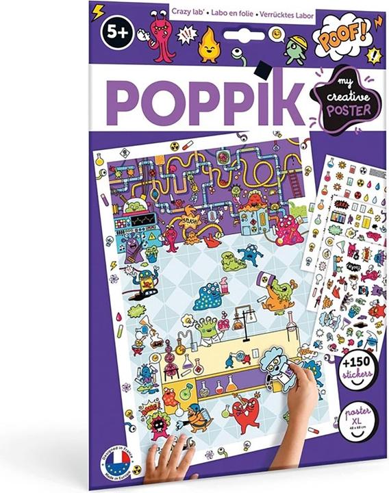 Actual product image Poppik Sticker Creative Poster Crazy Lab